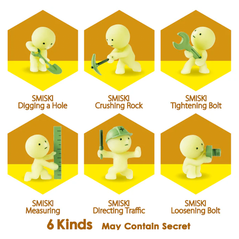 Smiski - Construction series glow in the dark mini figure