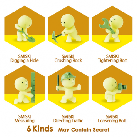 Smiski - Construction series glow in the dark mini figure