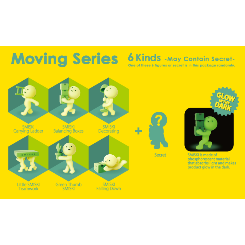 Smiski - Moving series glow in the dark mini figure