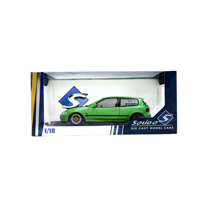 Honda Civic (EG6) Solido Works '91, groen (Neon green) - 1:18 - Solido
