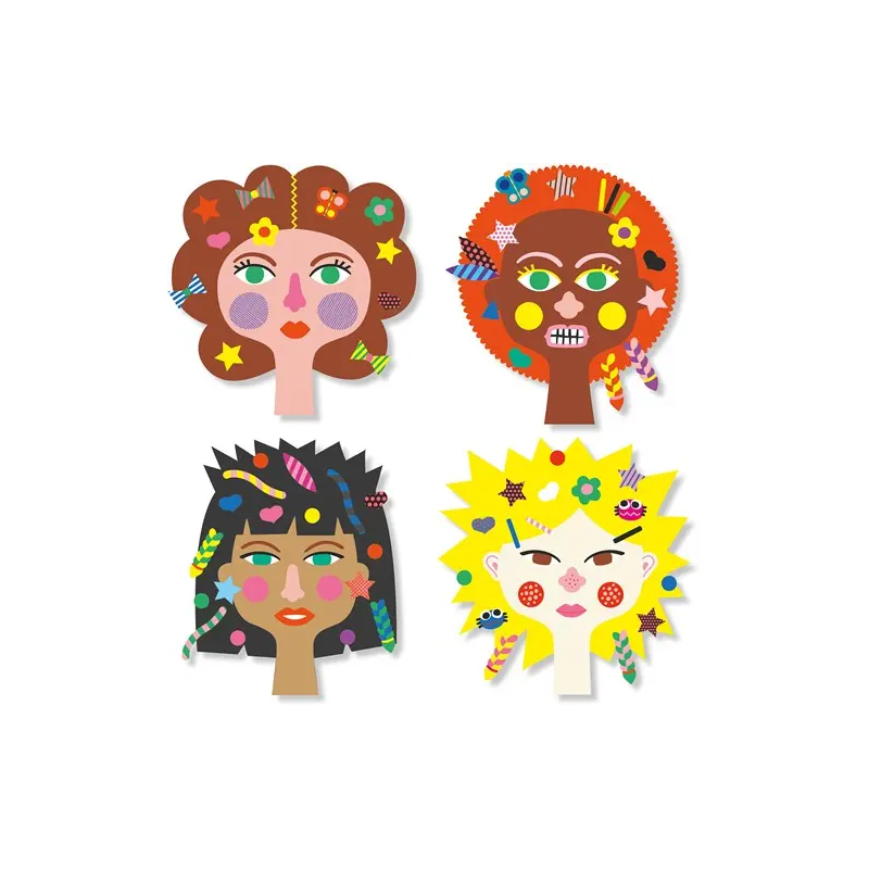Djeco - Maak het met stickers, kapper