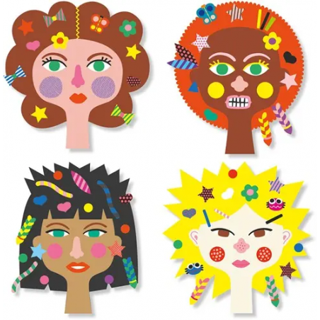Djeco - Maak het met stickers, kapper