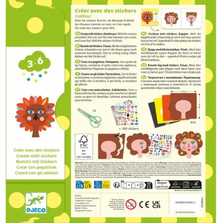 Djeco - Maak het met stickers, kapper