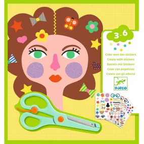 Djeco - Maak het met stickers, kapper