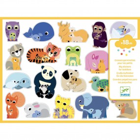 Djeco - Stickers grote en kleine dieren