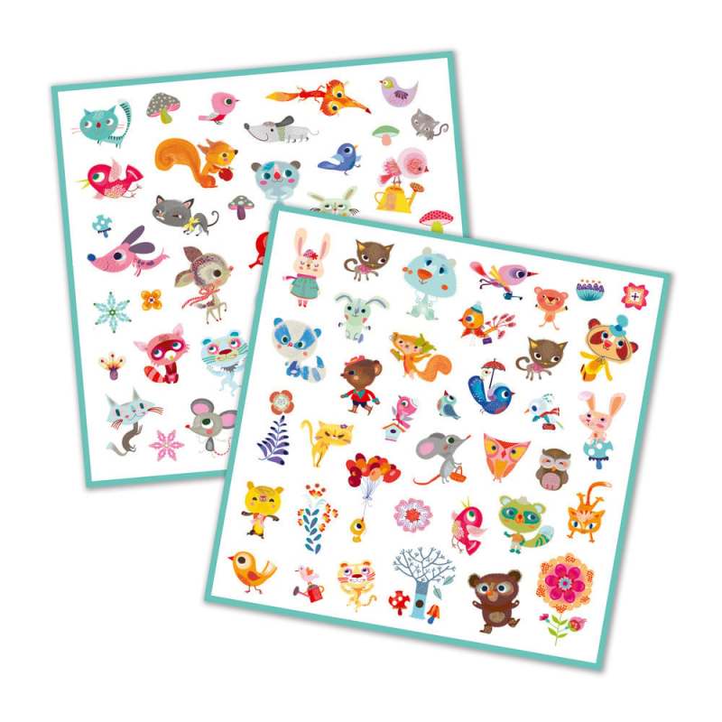 Djeco - Stickers fluffy friends