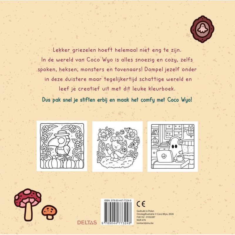 Spooky cutie, cute & cozy kleurboek coco wyo