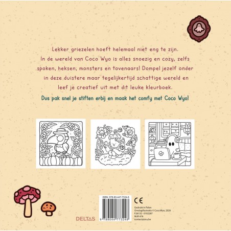 Spooky cutie, cute & cozy kleurboek coco wyo