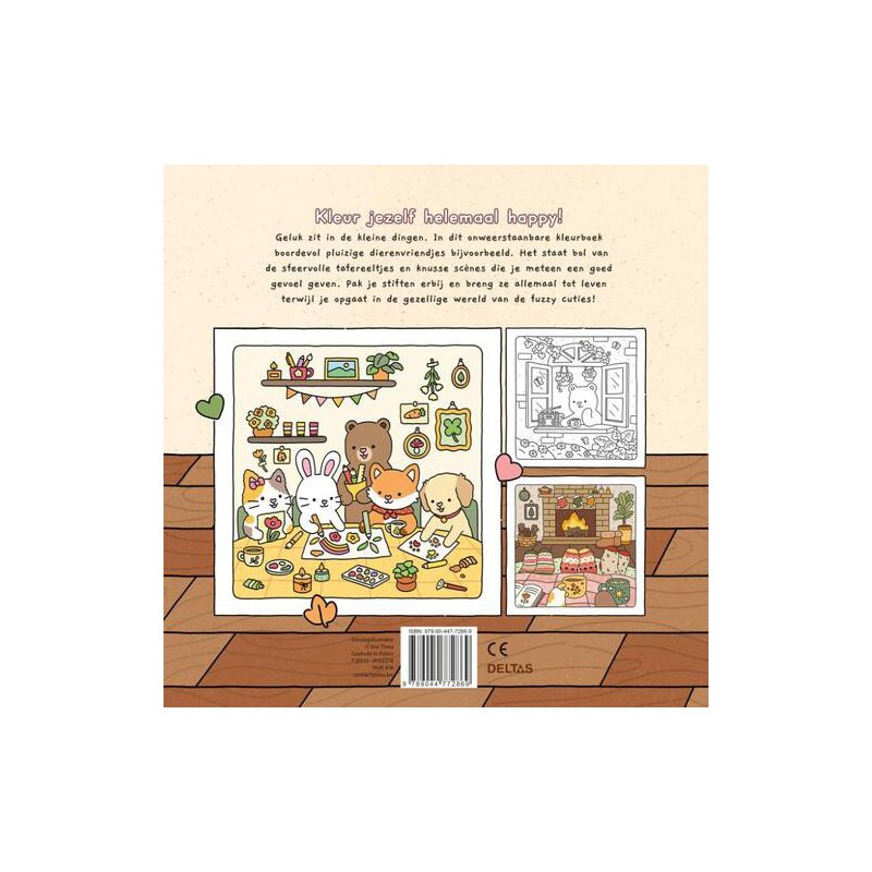 Fuzzy cuties, comfy & cozy kleurboek Vivi tinta,