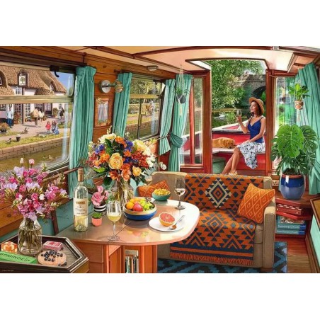 1000stukjes puzzel Ravensburger View from my window no. 1 - Canal Boat