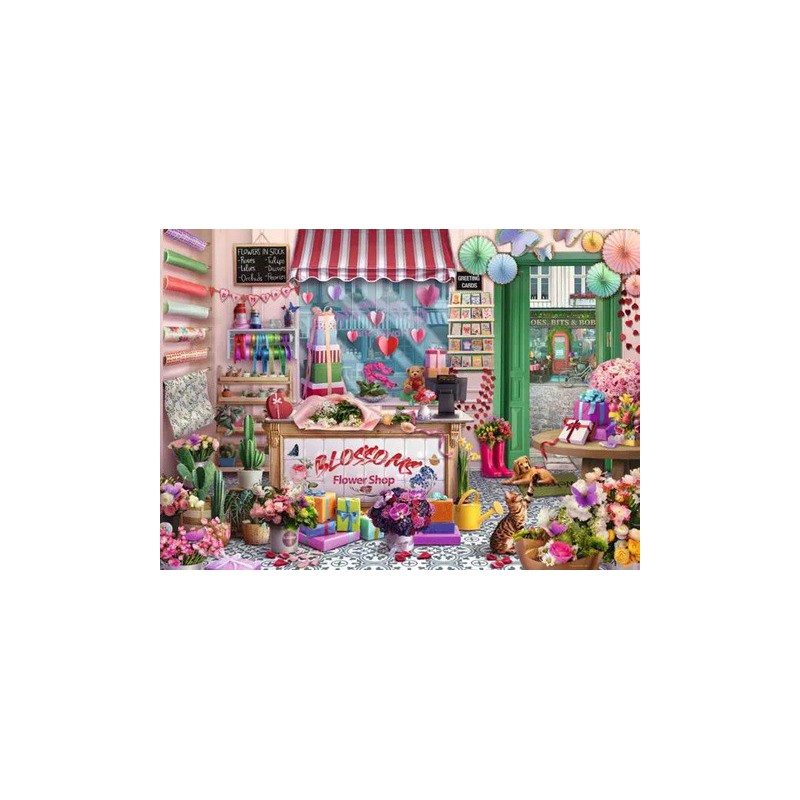 1000stukjes puzzel Ravensburger Blossoms Flower Shop