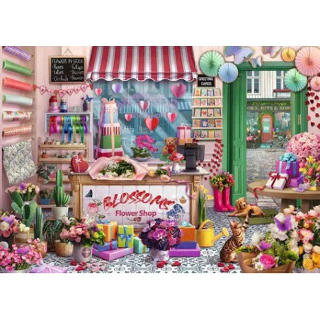 1000stukjes puzzel Ravensburger Blossoms Flower Shop