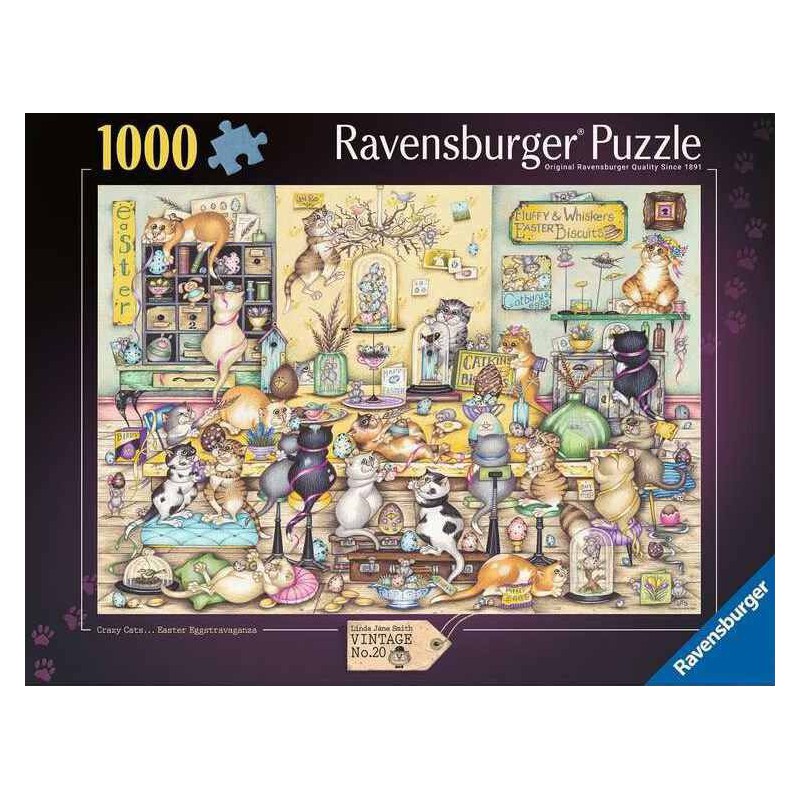 Crazy Cat's Easter Eggstravaganza, 1000 stukjes Ravensburger