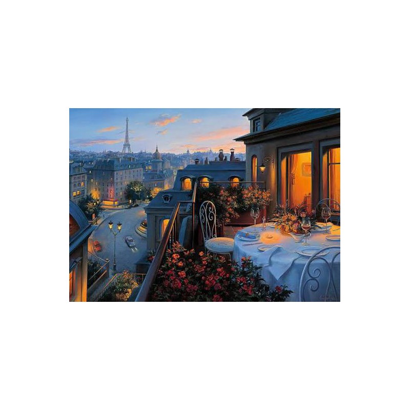 1000stukjes puzzel Ravensburger Dinner over Paris