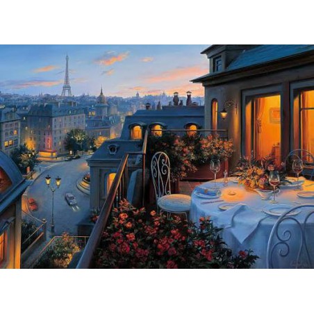 1000stukjes puzzel Ravensburger Dinner over Paris