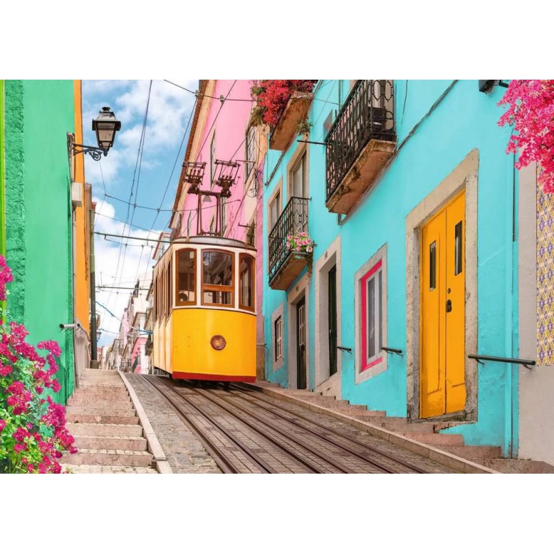 1000stukjes puzzel Ravensburger The Lisbon Tram