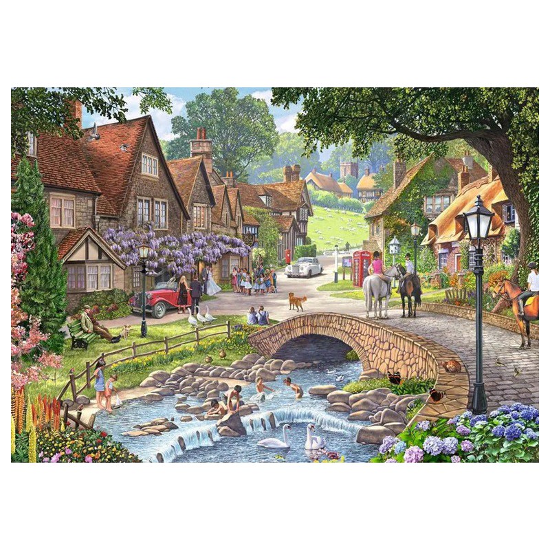 1000stukjes puzzel Ravensburger Leisure Days No 13, Lazy days by steam