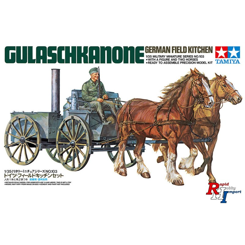 Duitse veldkeuken Gulaschkanone 1:35, Tamiya