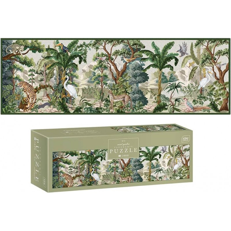 Panoramic puzzel, Secret Garden No.1, 1000 stukjes Interdruk