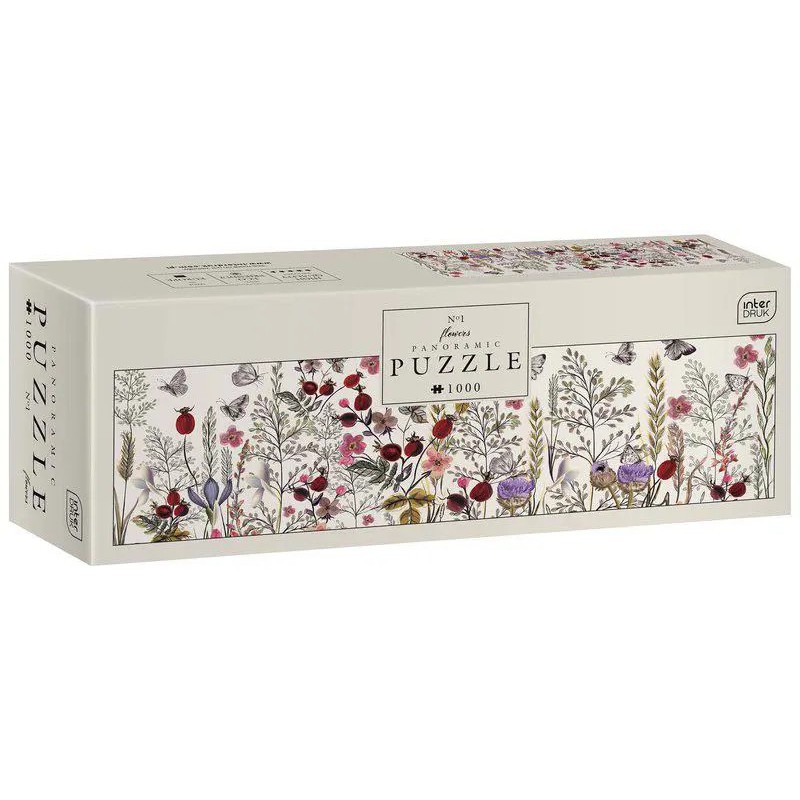 Panoramic puzzel, Flowers No.1, 1000 stukjes Interdruk