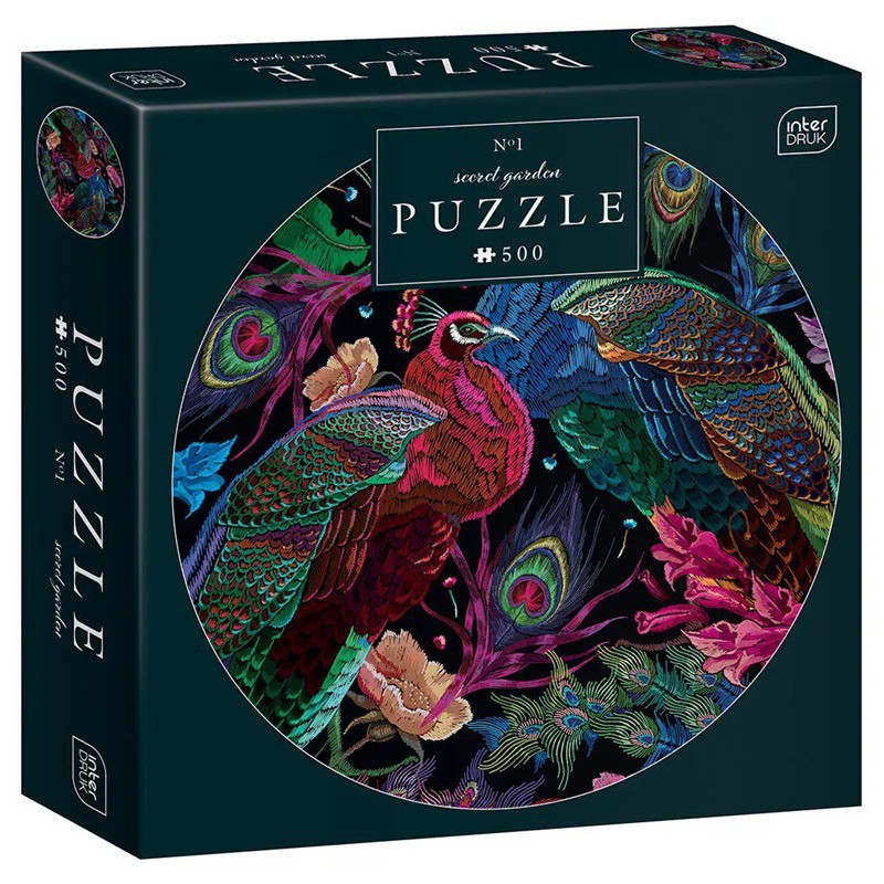 Round Puzzle Secret Garden No.1, 500 stukjes Interdruk