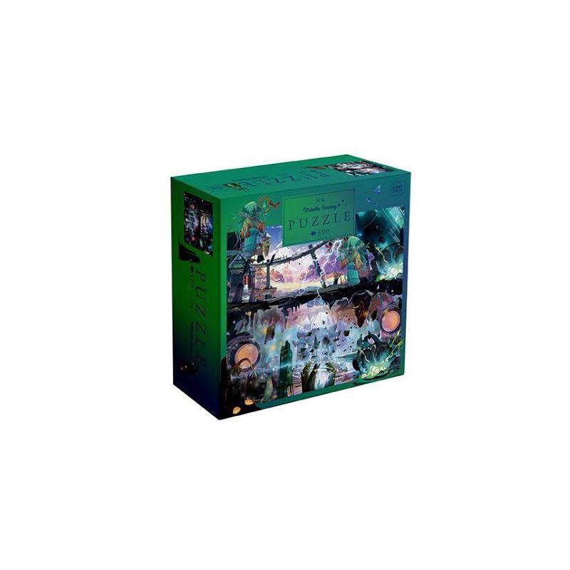 Puzzle Metallic Fantasy - Mysterious city, 500 stukjes Interdruk