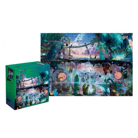 Puzzle Metallic Fantasy - Mysterious city 500 stukjes Interdruk