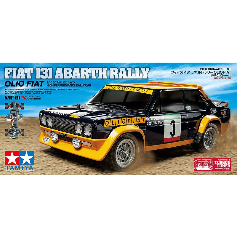 RC Fiat 131 Abarth Rally Olio Fiat (MF-01X), Tamiya, Modelbouw RC