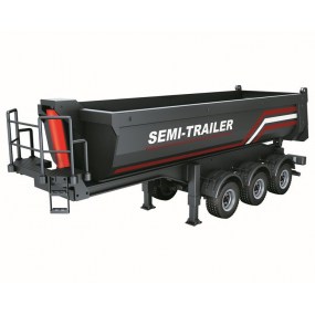 Kipper oplegger Semi Trailer, grijs, 1:18, DF Models