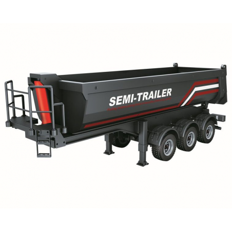 Kipper oplegger Semi Trailer, grijs, 1:18, DF Models