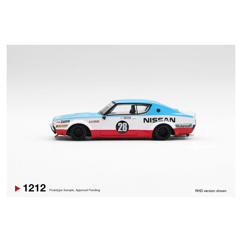Nissan GT-R Skyline Kenmeri L.W. Racing nr28 75 Concept '24, wit, 1:64, MiniGT (1212)
