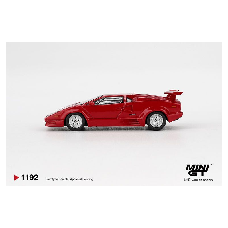 Lamborghini Countach 25th anniversary '88, rood, 1:64, MiniGT (1192)