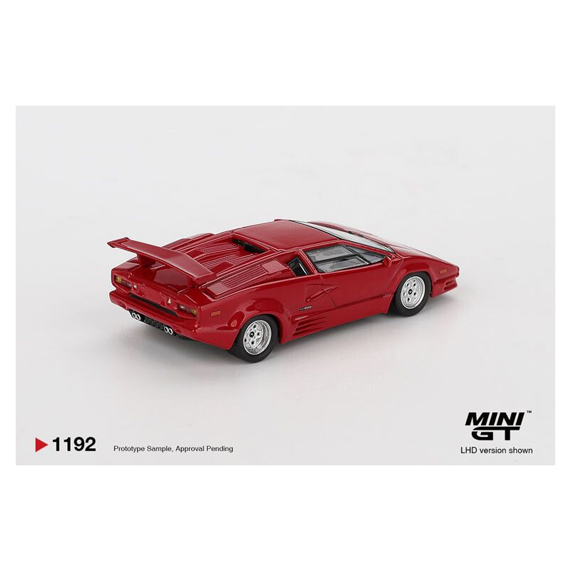 Lamborghini Countach 25th anniversary '88, rood, 1:64, MiniGT (1192)