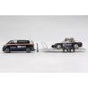 VW ID. Buzz + trailer Porsche 911 D. nr718 Porsche Gelderland 1:64, MiniGT (1115+1117)
