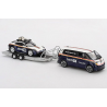 VW ID. Buzz + trailer Porsche 911 D. nr718 Porsche Gelderland 1:64, MiniGT (1115+1117)