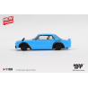 Nissan Hakosuka LB Works '15, blauw (baby blue) 1:64, MiniGT (1169)