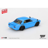 Nissan Hakosuka LB Works '15, blauw (baby blue) 1:64, MiniGT (1169)