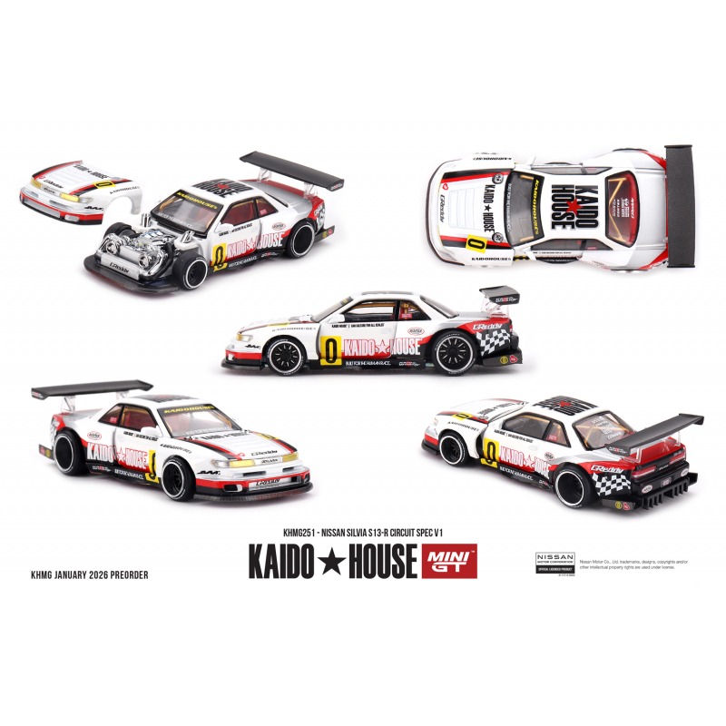 Nissan Silvia S13-R Circuit Spec V1 '91, Kaido house, Mini GT (251)