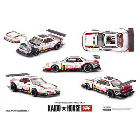 Nissan Silvia S13-R Circuit Spec V1 '91, Kaido house, Mini GT (251)