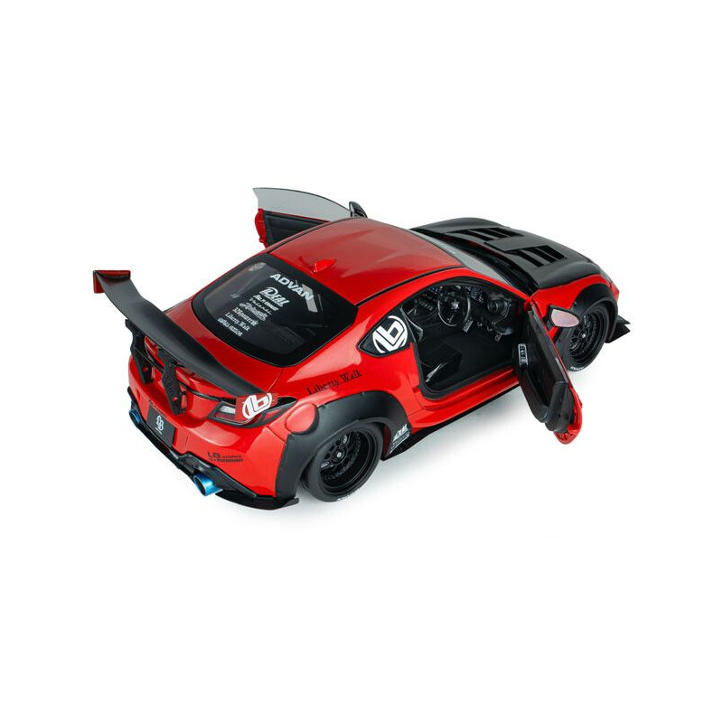 Toyota GR86 Liberty Walk body kit '24, rood - 1:18 - Solido