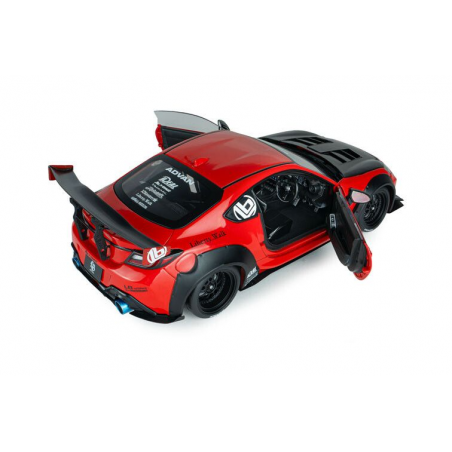 Toyota GR86 Liberty Walk body kit '24, rood - 1:18 - Solido