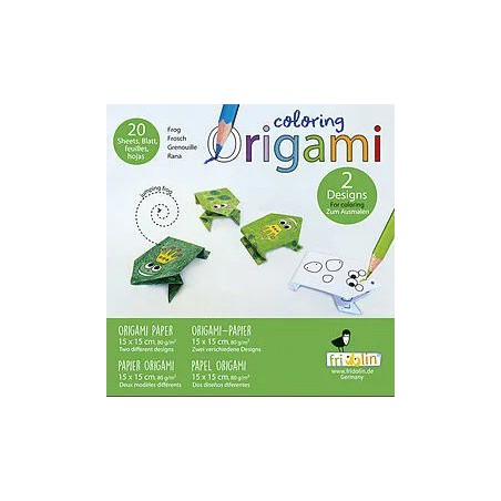 Fridolin Coloring Origami Kikker 15*15
