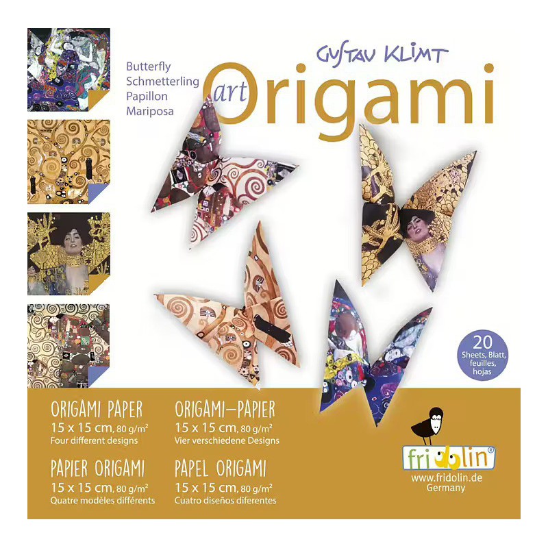 Fridolin Art Origami Vlinder Gustave Klimt