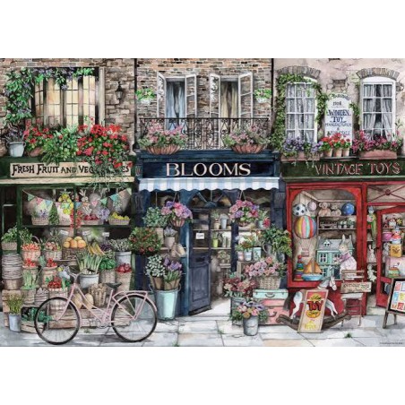 1000 stukjes puzzel Ravensburger Busy high street no.1