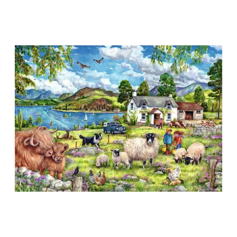 1000 stukjes puzzel Ravensburger Country farm