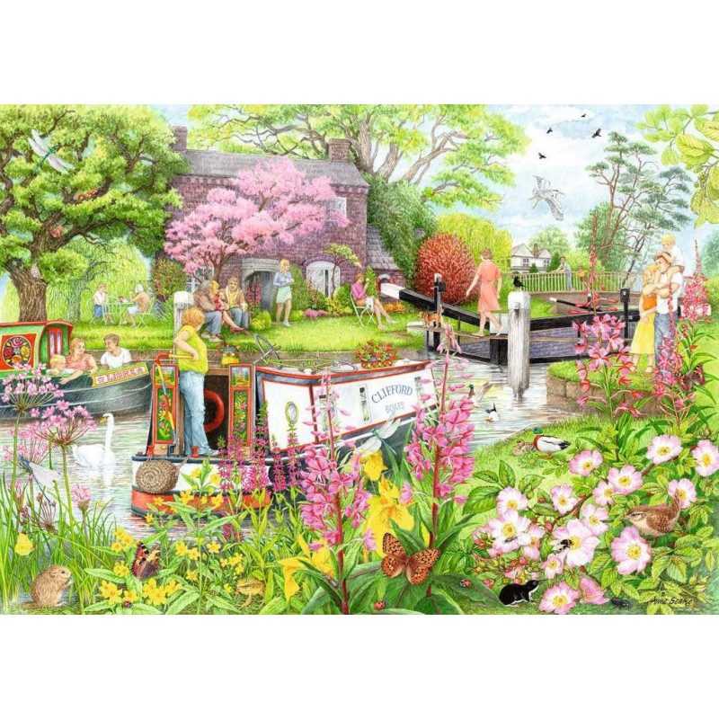 1000 stukjes puzzel Ravensburger Cosy cafe no.4 River Cafe