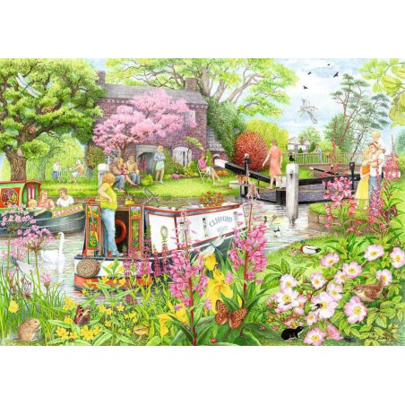 1000 stukjes puzzel Ravensburger Cosy cafe no.4 River Cafe