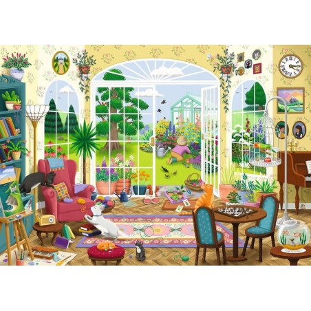 1000 stukjes puzzel Ravensburger Summer garden parlour