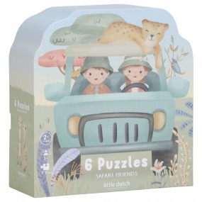 6 Puzzels - Safari Friends - Little Dutch