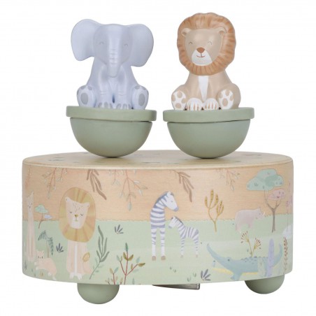 Houten muziekdoosje - Safari Friends - Little Dutch
